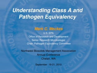 Understanding Class A and Pathogen Equivalency