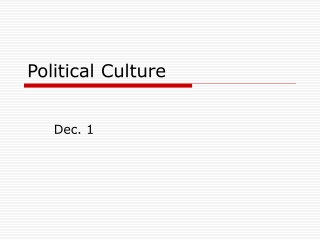 Political Culture