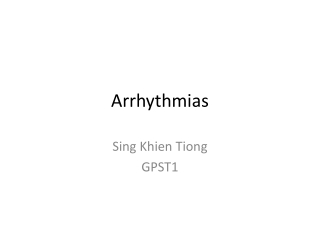 Arrhythmias