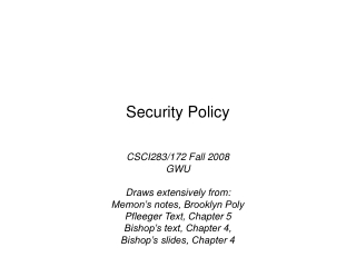 Security Policy