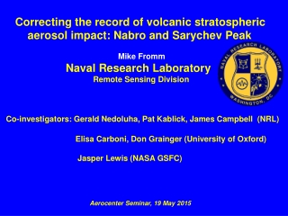 Correcting the record of volcanic stratospheric