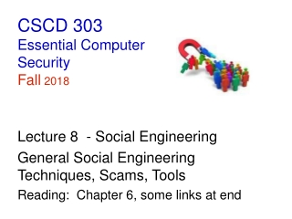 CSCD 303 Essential Computer Security Fall 2018