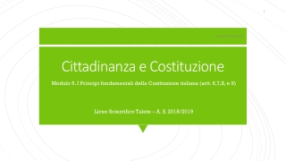 Cittadinanza e Costituzione