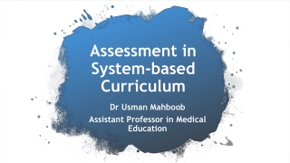 Assessment in System-based Curriculum