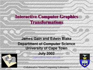 Interactive Computer Graphics Transformations