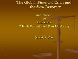 The Global  Financial Crisis and the Slow Recovery An Overview  by  Assaf Razin