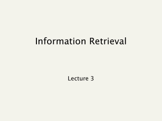 Information Retrieval