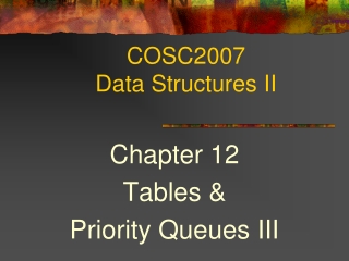 COSC2007  Data Structures II