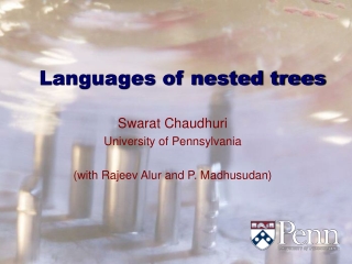 Languages of nested trees