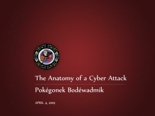 The Anatomy of a Cyber Attack P okégonek B odéwadmik April 4, 2019