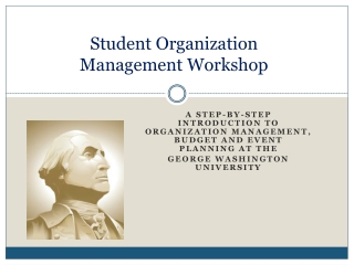 Student Organization Management Workshop