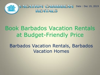 Book Barbados Vacation Rentals at Budget-Friendly Price