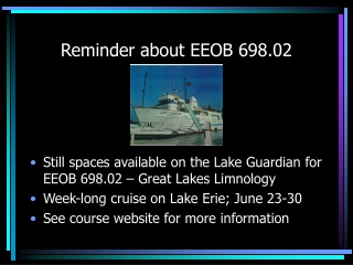 Reminder about EEOB 698.02