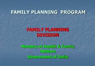 FAMILY PLANNING  PROGRAM