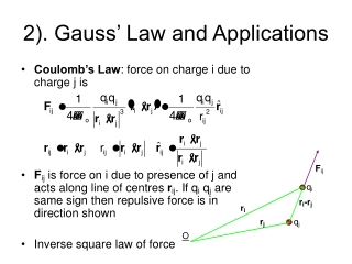 2). Gauss’ Law and Applications