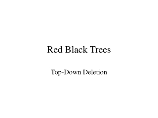 Red Black Trees