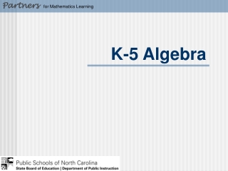 K-5 Algebra