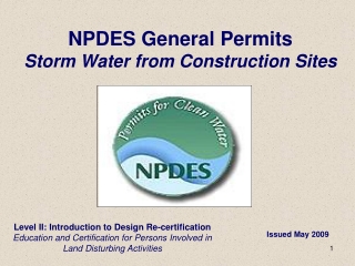 NPDES General Permits Storm Water from Construction Sites