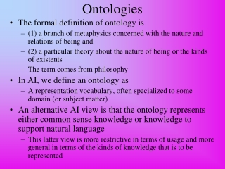 Ontologies