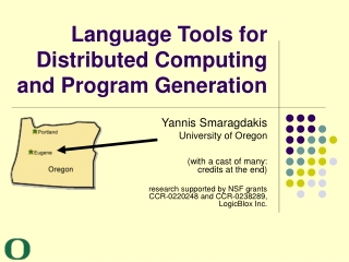 Language Tools for  Distributed Computing  and Program Generation