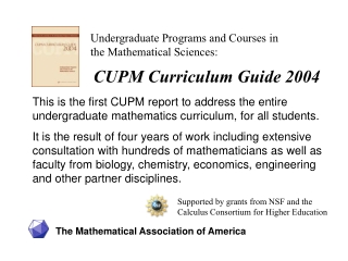 The Mathematical Association of America