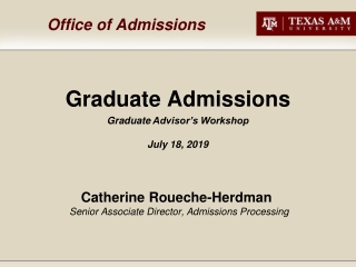 Graduate Admissions