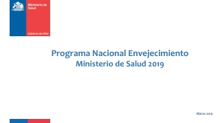 Programa Nacional Envejecimiento Ministerio de Salud  2019