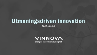 Utmaningsdriven innovation