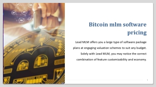 BITCOIN MLM SOFTWARE PRICES