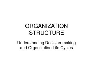 ORGANIZATION STRUCTURE