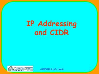 IP Addressing and CIDR