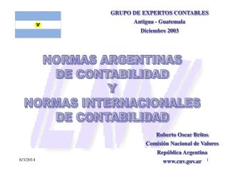 Roberto Oscar Britos Comisión Nacional de Valores República Argentina www.cnv.gov.ar