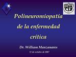 Dr. William Manzanares