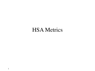 HSA Metrics