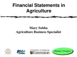 Mary Sobba Agriculture Business Specialist