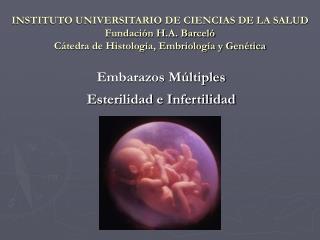 INSTITUTO UNIVERSITARIO DE CIENCIAS DE LA SALUD Fundación H.A. Barceló Cátedra de Histología, Embriología y Genética