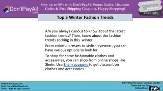 Verified Fashion Shein Coupons & Promo Codes