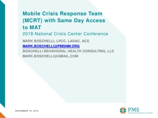Mark Boschelli, LPCC, LADAC, ACS Mark.Boschelli@pmsnm
