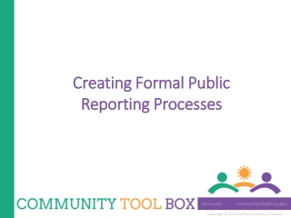 Creating Formal Public Reporting Processes