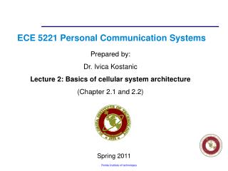 ECE 5221 Personal Communication Systems