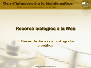 Recerca biològica a la Web