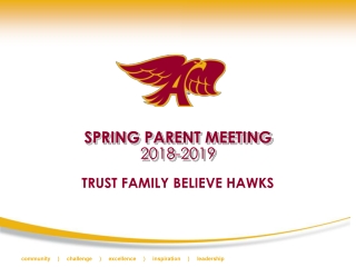 SPRING PARENT MEETING 2018-2019