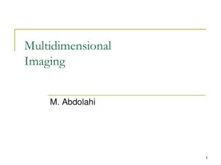 Multidimensional Imaging