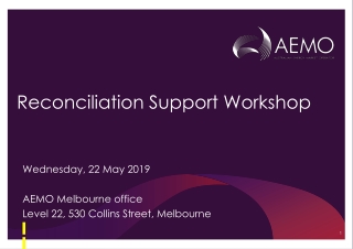 Reconciliation Support Workshop