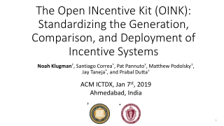 ACM ICTDX, Jan 7 st , 2019  Ahmedabad, India