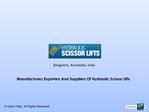 Hydraulic Scissors Lift Manufacturers