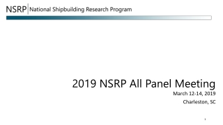 2019 NSRP All Panel Meeting