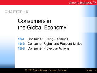 Consumers in  the Global Economy