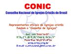 CONIC Conselho Nacional de Igrejas Crist s do Brasil