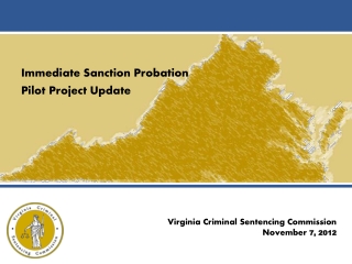 Immediate Sanction Probation  Pilot Project Update